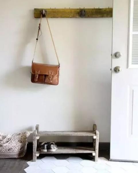 玄關處瓷磚木地板混搭 玄關處瓷磚木地板混搭